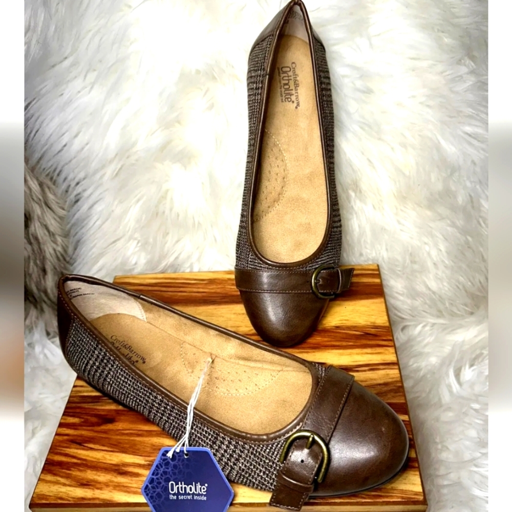 New Croft & Barrow Shoes Women's Size 9M Brown  Flats Loafers